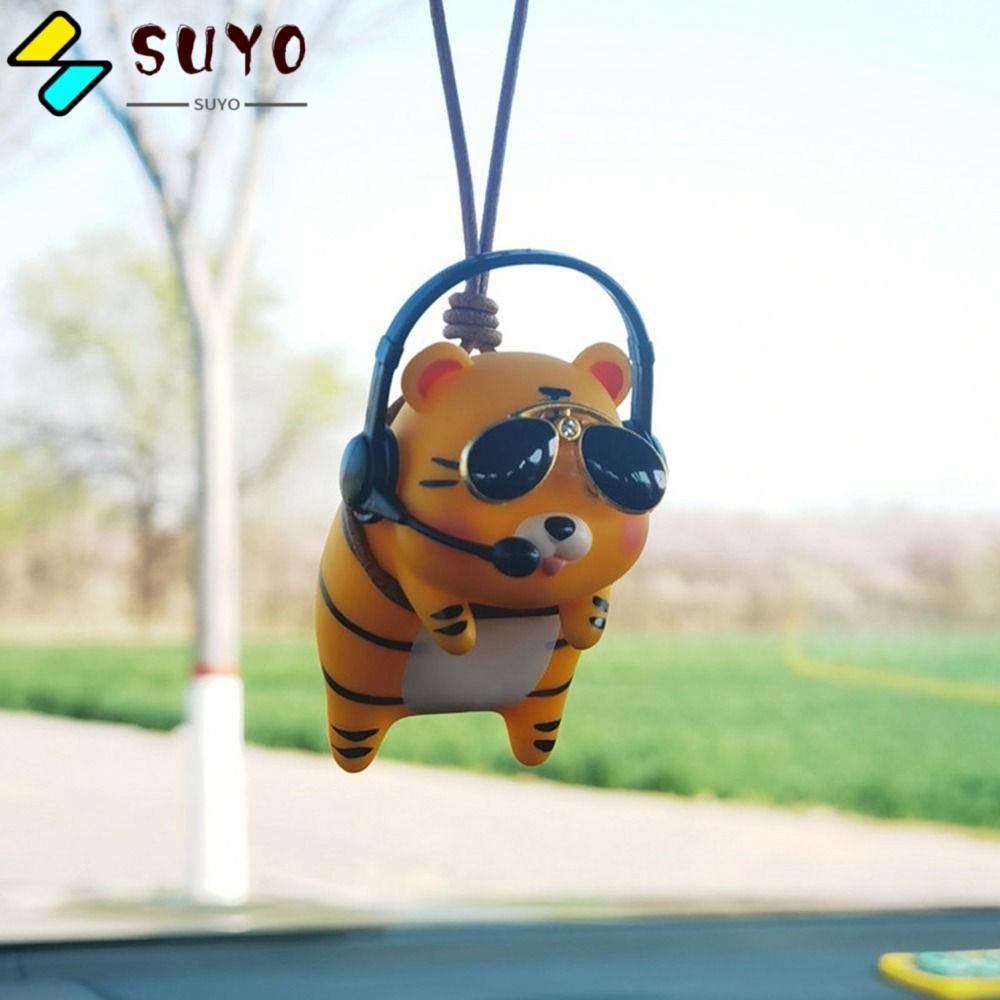 SUYO Dây Treo Trang Trí Gương Chiếu Hậu Xe Hơi Hình Chú Heo Dễ Thương