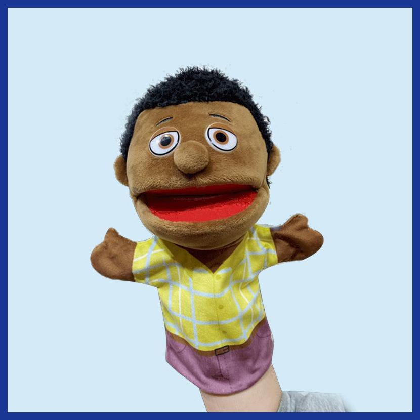 Set 6 Con Rối Đeo Tay 12 Inch Màu Đen Dễ Thương