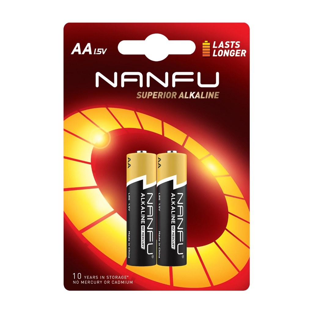 Bộ 2 Pin AAA AA Nanfu 1.5V AAA Kèm 2 Hộp Pin Dạng Đũa Cho Bé