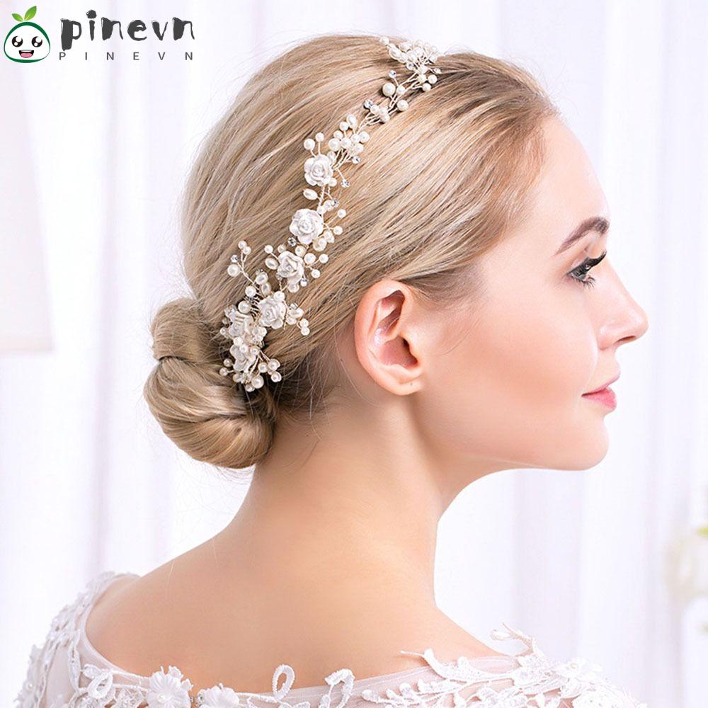 PINEVN Băng Đô Hoa Cài Tóc Thời Trang Cho Cô Dâu