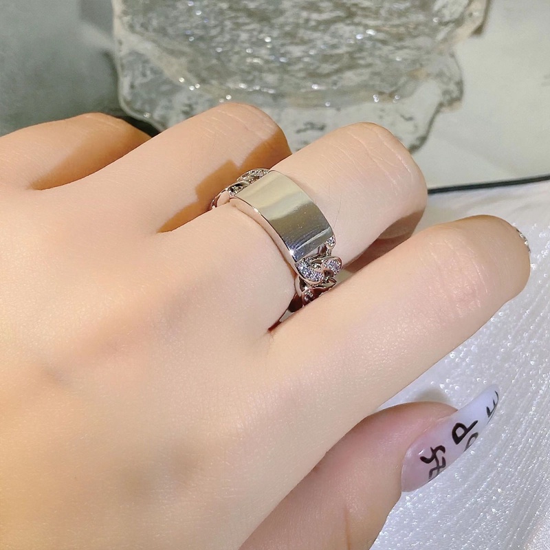 Ygt Nhẫn Dây Xích Bằng Thép Không Gỉ Có Thể Điều Chỉnh Phong Cách Punk Đường Phố Cho Nam Và Nữ