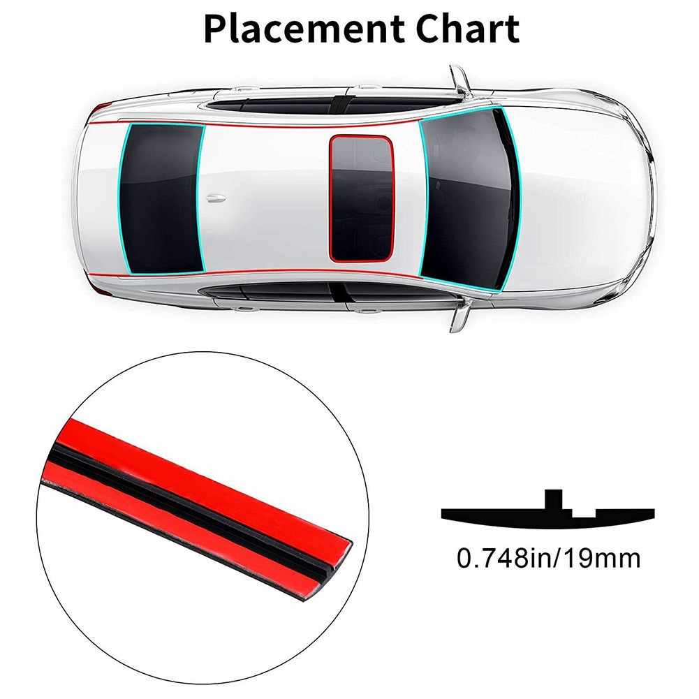 Dải Dán Viền Cửa Sổ Xe Hơi Chống Bụi Đa Năng Tiện Dụng