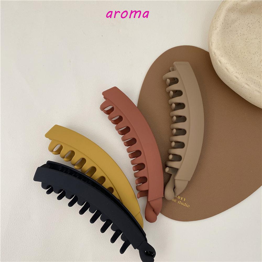 AROMA Kẹp Tóc Đuôi Ngựa Màu Trơn Thời Trang Cho Nữ Giá Đỡ