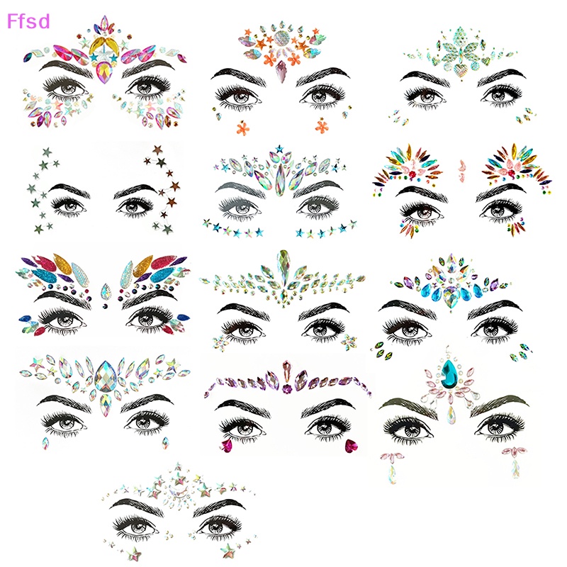 {Ffsd} Mặt Đá Quý Tự Dính Trang Sức Tiệc Tùng Mardi Gras * Bán Chạy