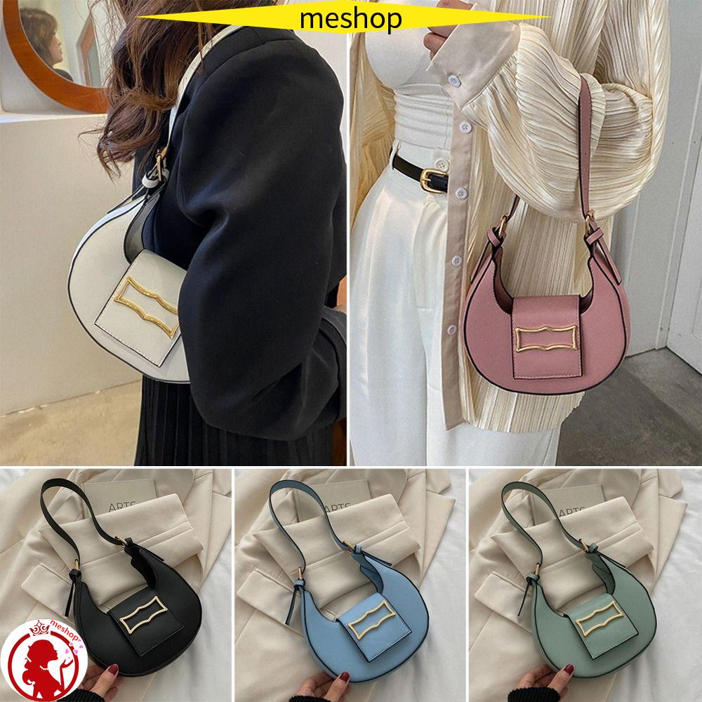 ME Túi Xách Đeo Vai Có Khóa Kiểu Dáng Đơn Giản Thời Trang