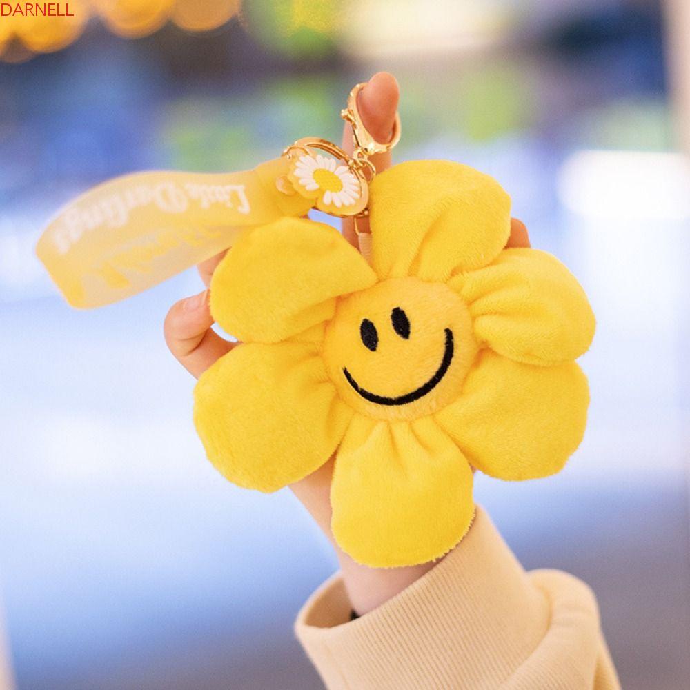 DARNELL Móc Khóa Bông Hoa Hướng Dương Hoạt Hình Nhiều Màu Dễ Thương