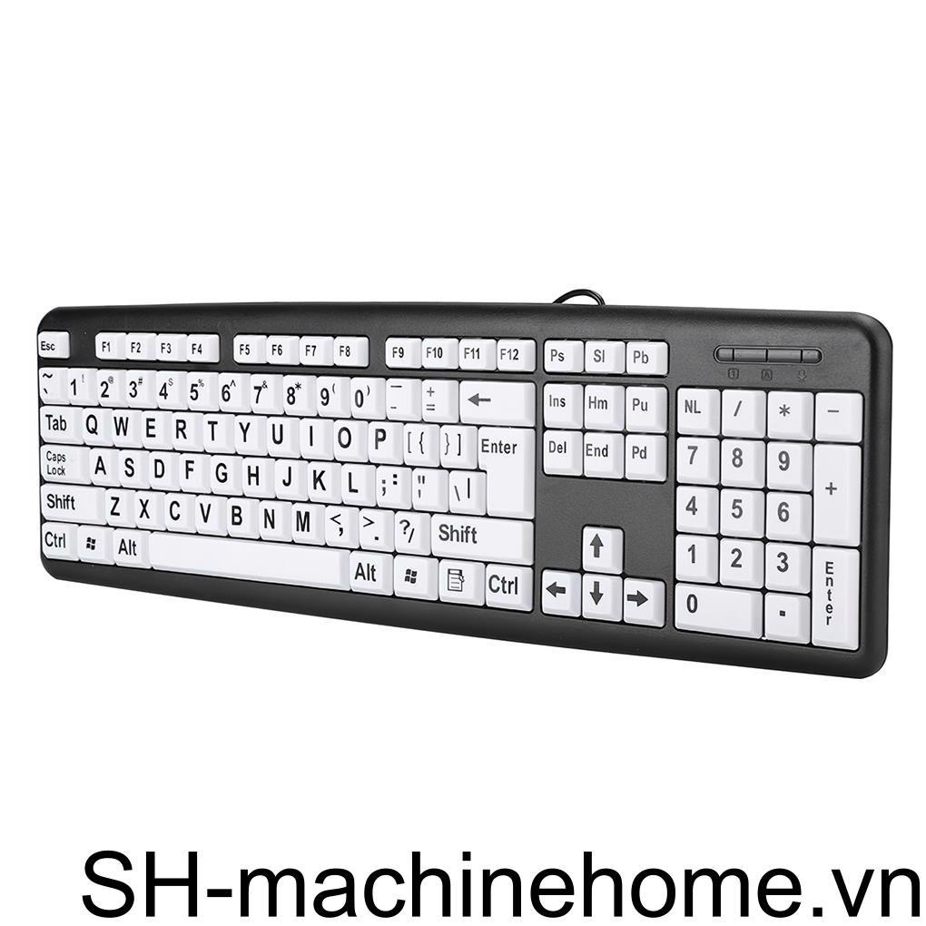 Bàn Phím Máy Tính Có Dây Cắm USB Để Bàn Cho Người Lớn Tuổi