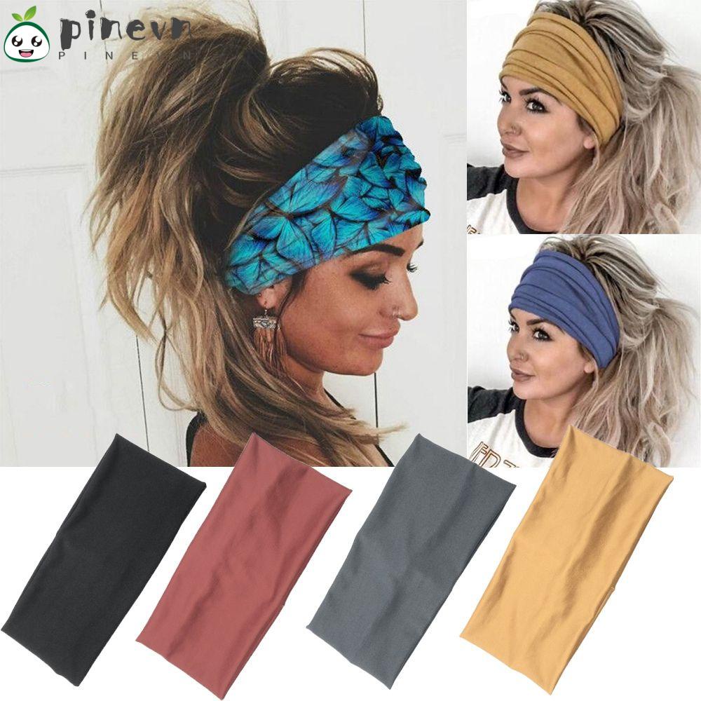 PINEVN Băng Đô Quấn Đầu Bằng Cotton Co Giãn Dùng Tập Yoga