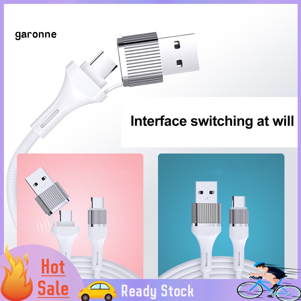 Dây Cáp Sạc Nhanh 2 Trong 1 PD 60W USB Type-C Sang Type-C Cho Điện Thoại Di Động