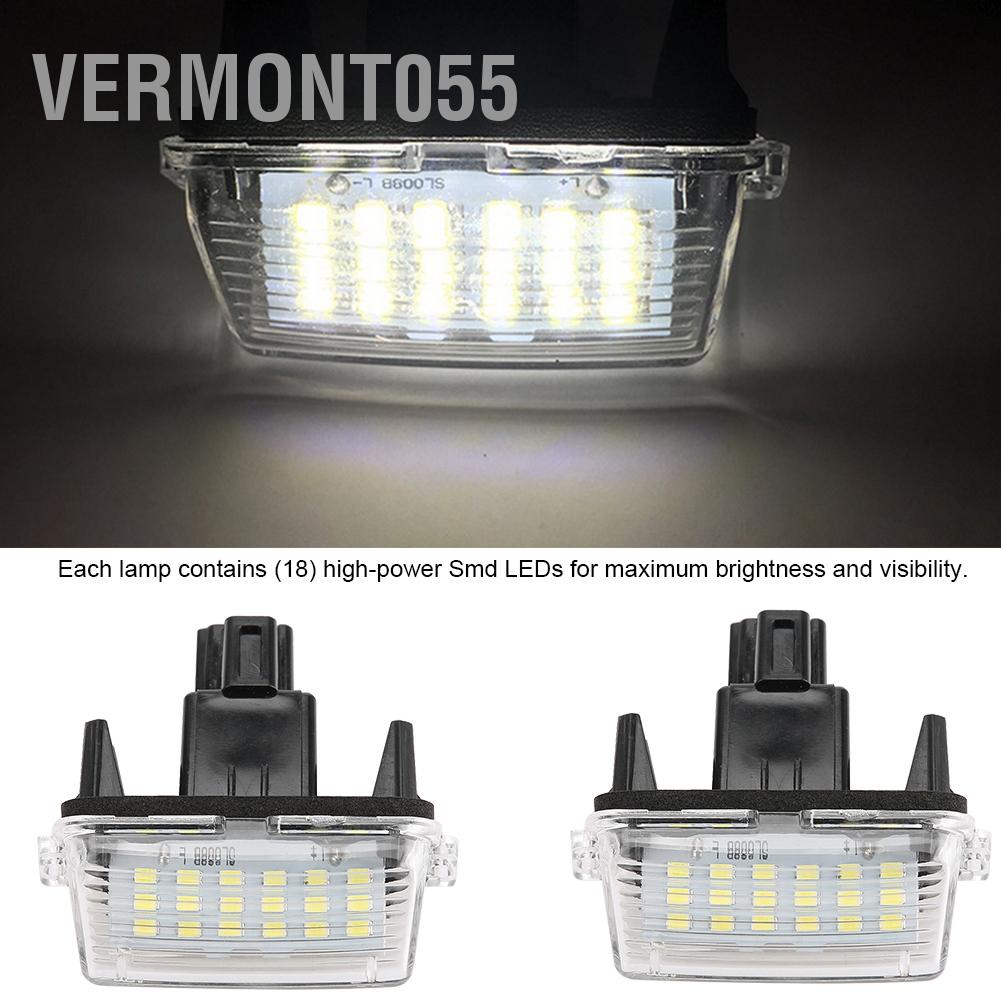 Vermont055 1 Cặp Đèn LED Biển Số Ánh Sáng Phù Hợp Cho Xe Toyota Corolla 2014