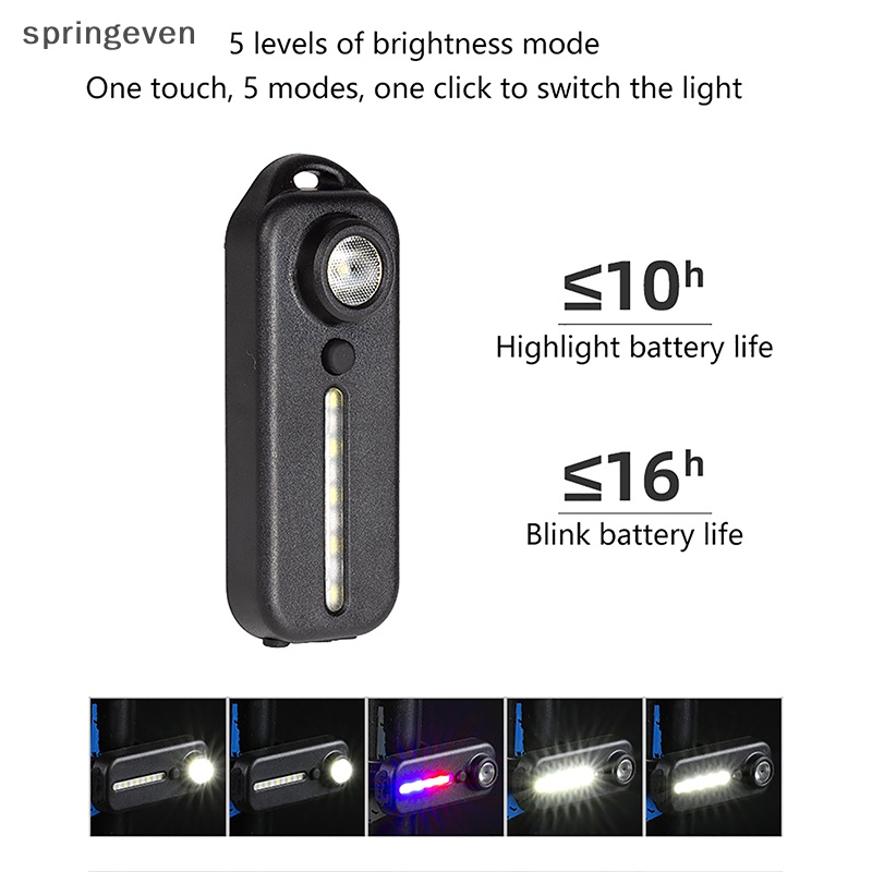 Đèn Pin LED Đỏ Và Xanh Dương Cảnh Báo An Toàn Cho Xe Đạp