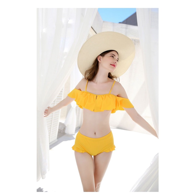 Bộ Đồ Bơi Bikini Hai Dây Tua Rua Thời Trang Mùa Xuân Cho Nữ