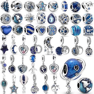 Hạt Charm Hình Bầu Trời Xanh Đính Pha Lê Tự Làm Trang Sức Cho Nữ