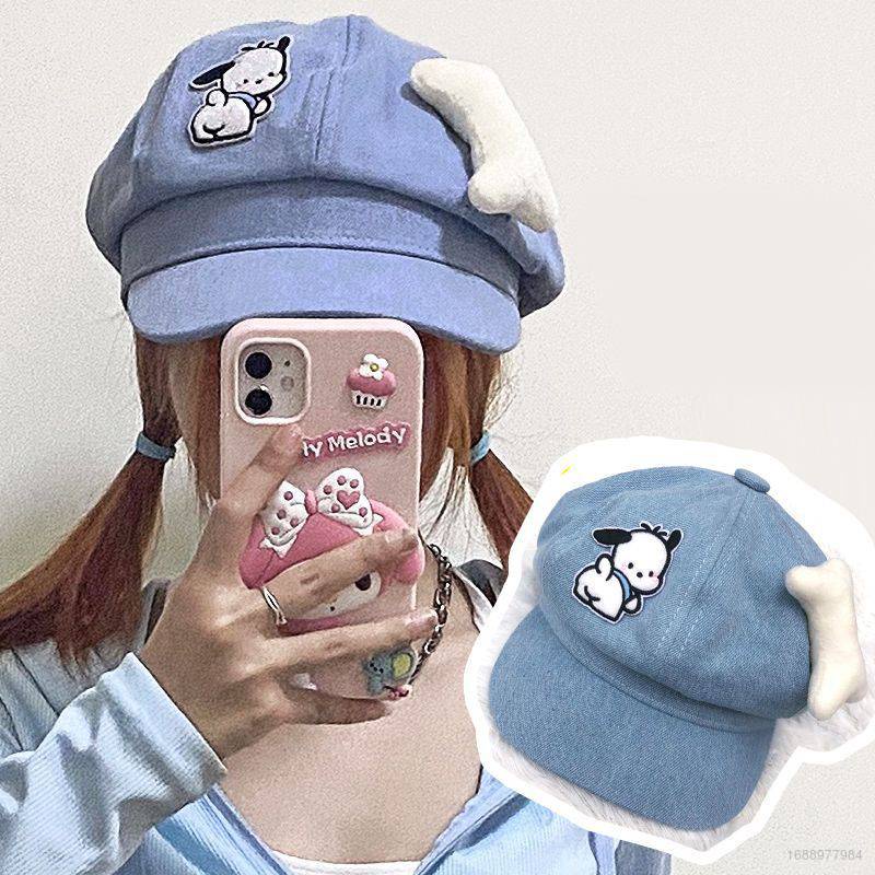SANRIO Mũ Beret Chống Nắng Chống Gió Thoáng Khí Đa Năng Thời Trang Mùa Hè