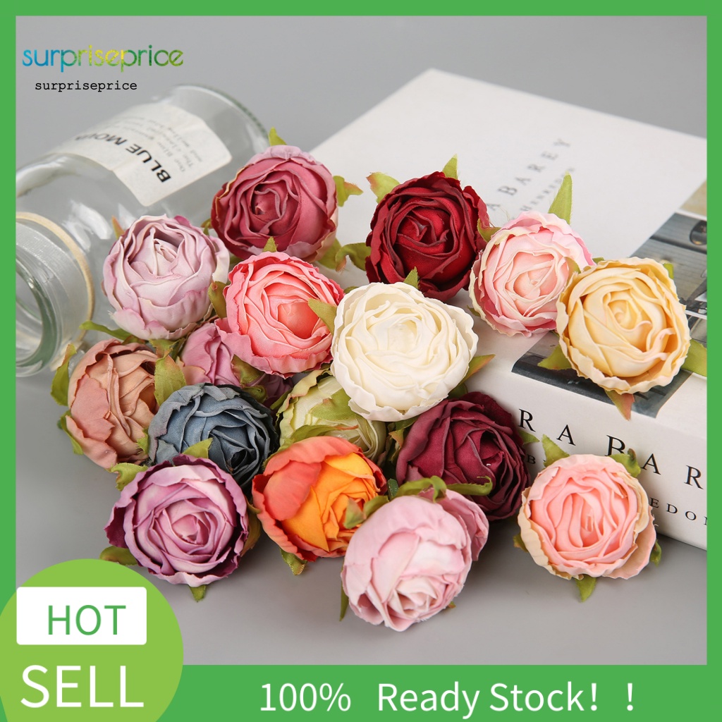 Bộ 5 Bông Hoa Hồng Bằng Vải Dùng Trang Trí DIY