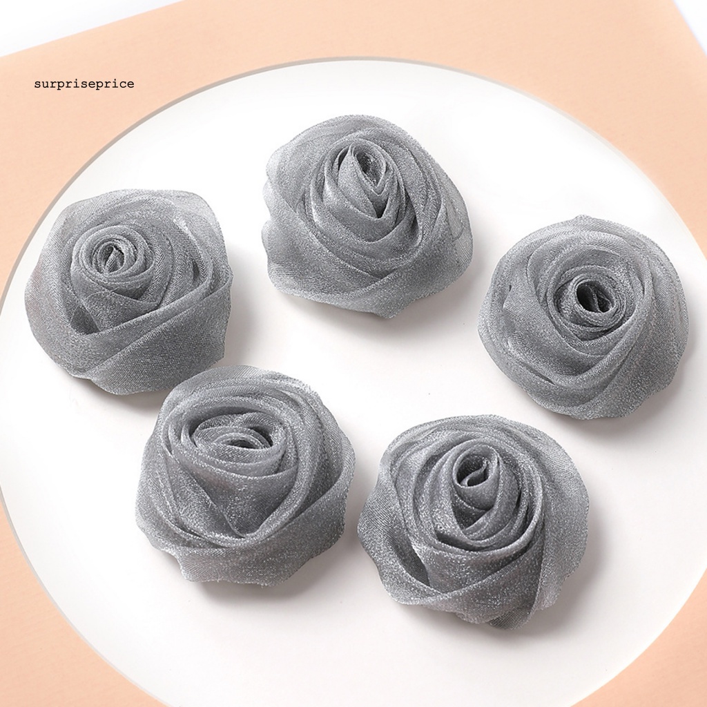 Set 5 Ghim Cài Áo Hình Hoa 3D Không Phai Màu Trang Trí Tiệc