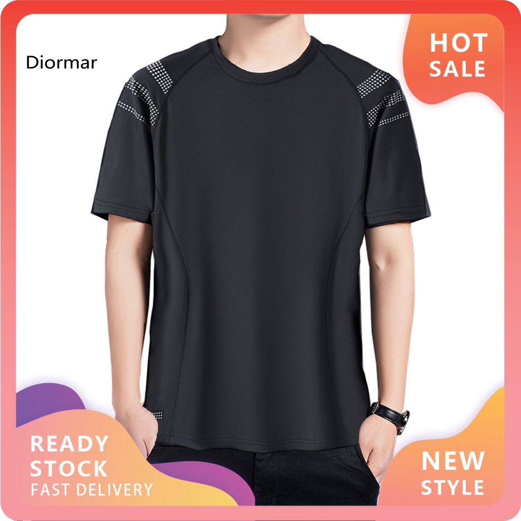 Áo Thun Tay Ngắn Cổ Tròn Màu Sắc Đơn Giản Cho Nam