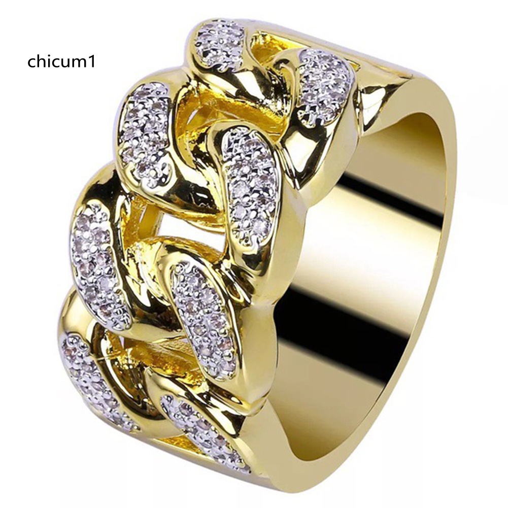 Nhẫn Nam Bản Rộng Đính Đá Sang Trọng