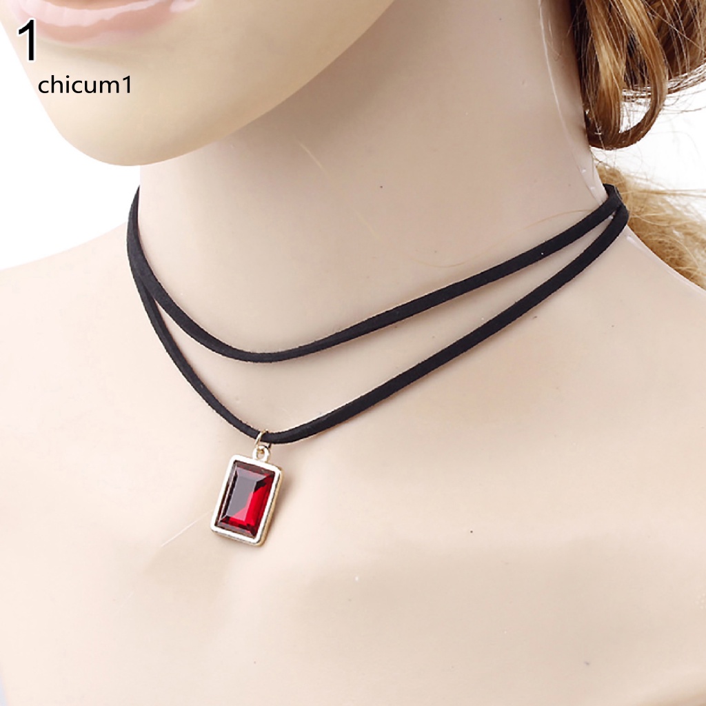 Vòng Cổ Choker Dây Đôi Bằng Nhung Đen Siêu Bền Thời Trang Dự Tiệc