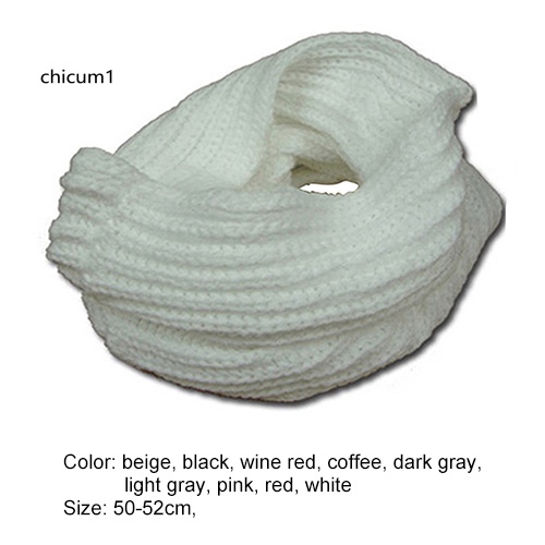 Khăn Choàng Cổ Dệt Kim Màu Trơn Thời Trang Thu Đông Cho Nam Và Nữ