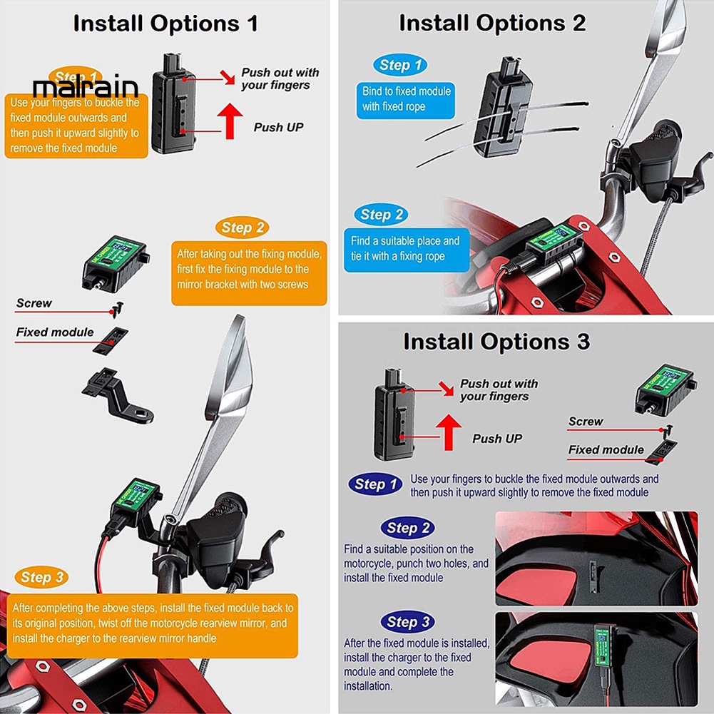 Công Tắc Bật / Tắt Sạc Nhanh Chuyển Đổi Từ M2 31A / 48A SAE Sang USB Type-C