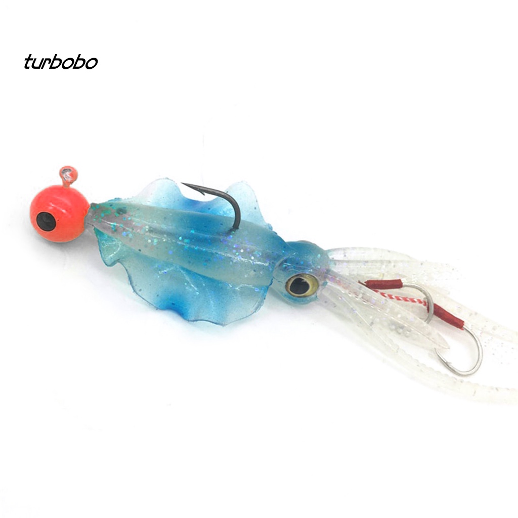 Mồi Câu Cá Nhân Tạo Hình Bạch Tuộc Dạ Quang Tự Nhiên 13cm 25g