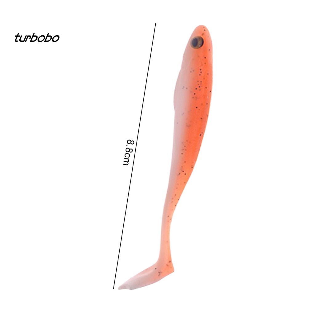 Turbobo 5 Mồi Câu Cá Mềm Dẻo Mắt 3D Độ Bền Cao