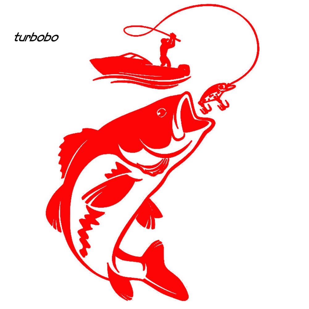 Turbobo Đề Can Dán Trang Trí Xe Hơi / Tàu Thuyền Hình Cá Phản Quang