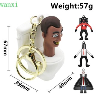 Móc khóa hình búp bê skibidi bop bop bop hoạt hình bằng pvc