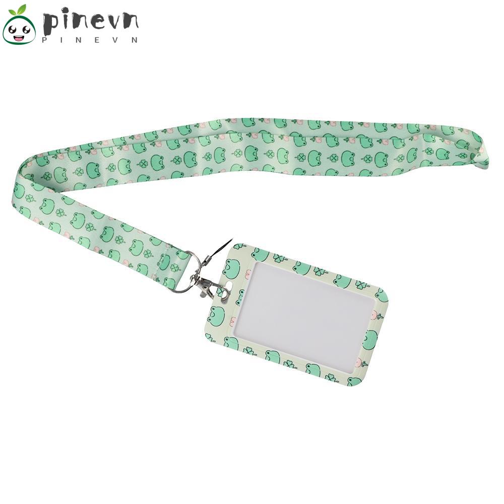 PINEVN Móc Khóa Thẻ ID / Thẻ ID Hình Chú Ếch Dễ Thương Tiện Dụng Cho Văn Phòng