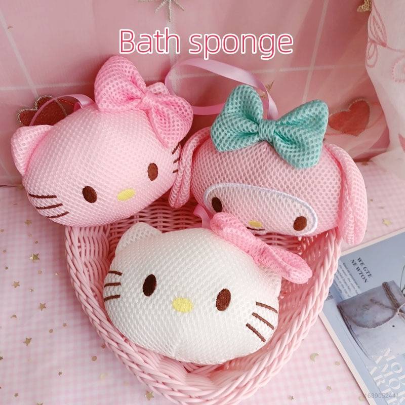 Bông Tắm Bọt Biển Hình Hoạt Hình Hello Kitty Doremon Melody