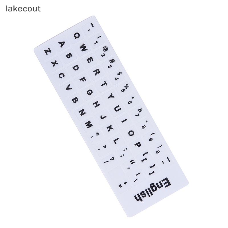 Miếng Dán Bàn Phím Máy Tính Laptop Chữ Tiếng Anh Màu Trắng Đen