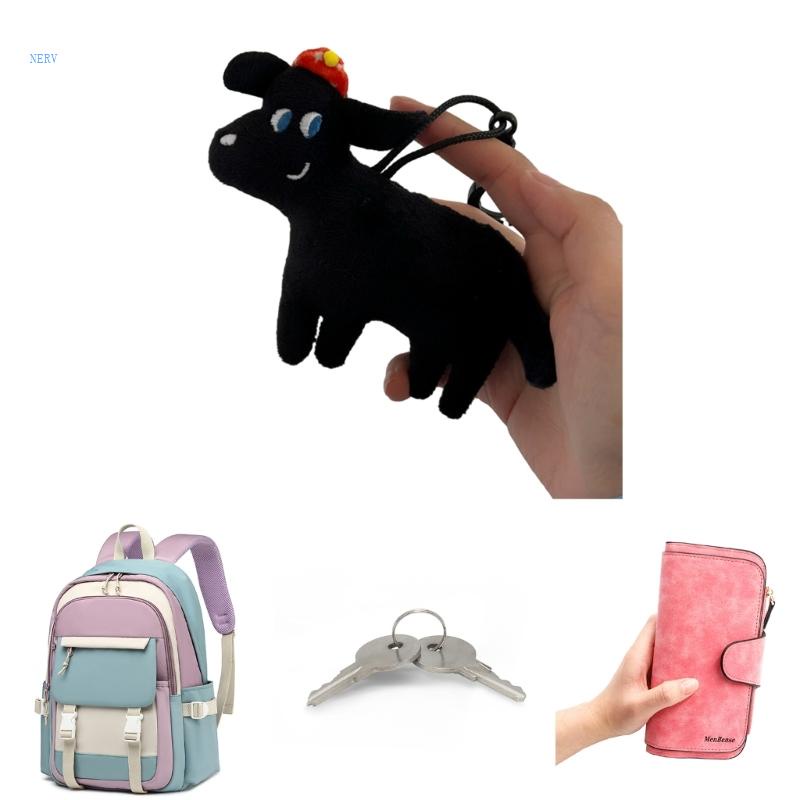 Móc Khóa Hình Cún Nhồi Bông Dễ Thương Dùng Trang Trí Ba Lô