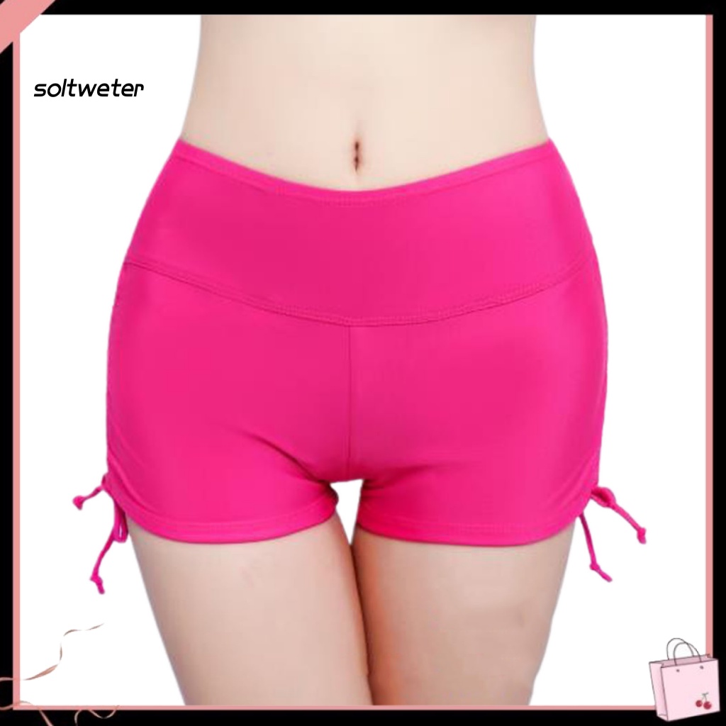 St Quần Bơi Dây Rút Co Giãn Tốt Lưng Cao Cho Nữ Hoạt Động Dưới Nước