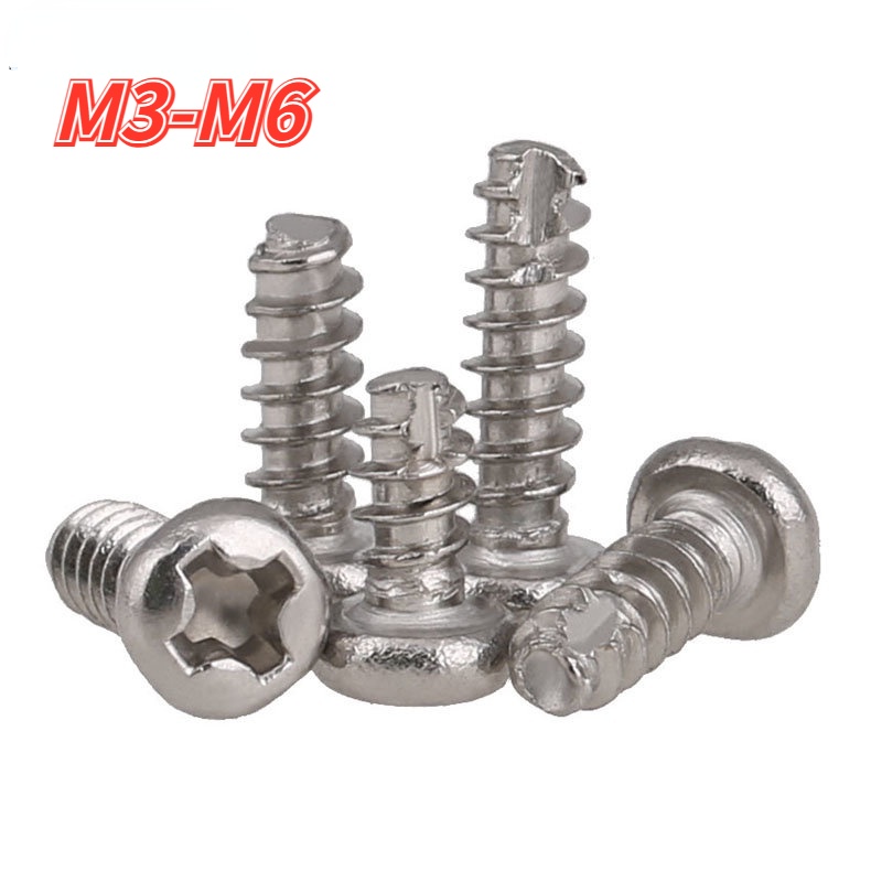 Vít Đầu Tròn Rãnh Dẹt Sus304 M3.5-M6 Chuyên Dụng Cho Gỗ