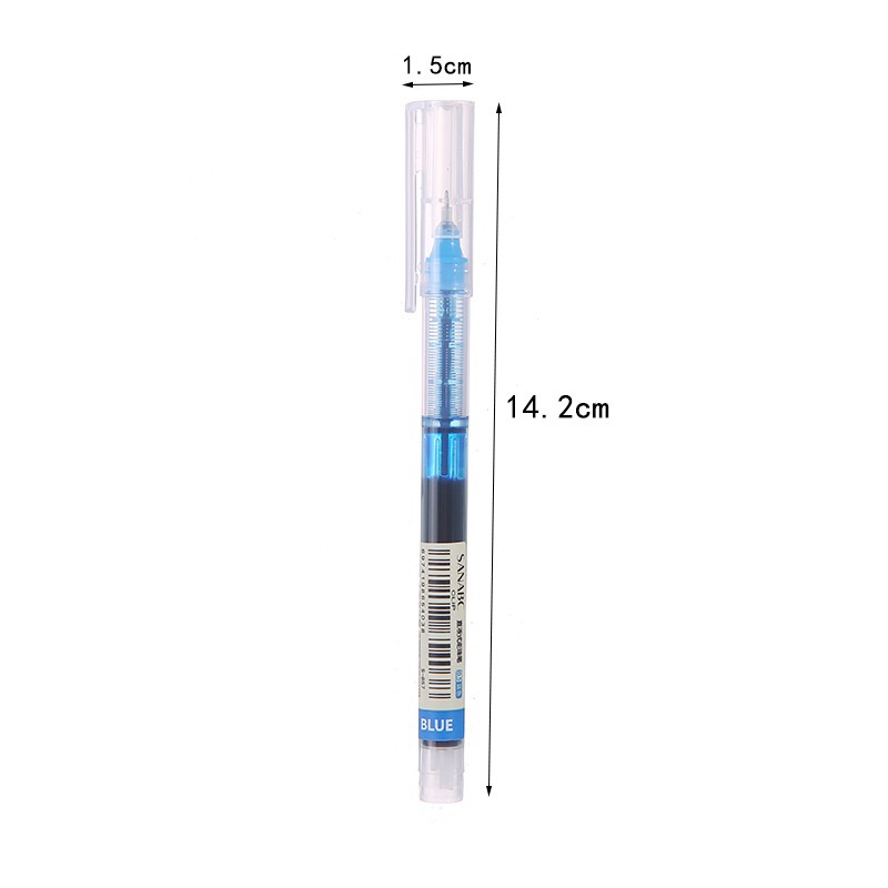 Set 12 Bút Mực Gel Ngòi 0.5mm Màu Đen / Xanh Dương Nhanh Khô