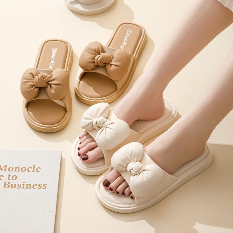 KaBaiQi Dép bánh mì guốc dép giày nữ Màu Sắc Đơn Giản Thoải Mái Cao Gót Chống Trơn Trượt dép đế xuồng 30ZHDLX071403