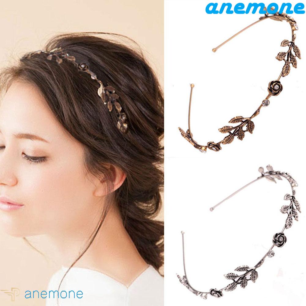 ANEMONE Băng Đô Kim Loại Lấp Lánh Phong Cách Retro