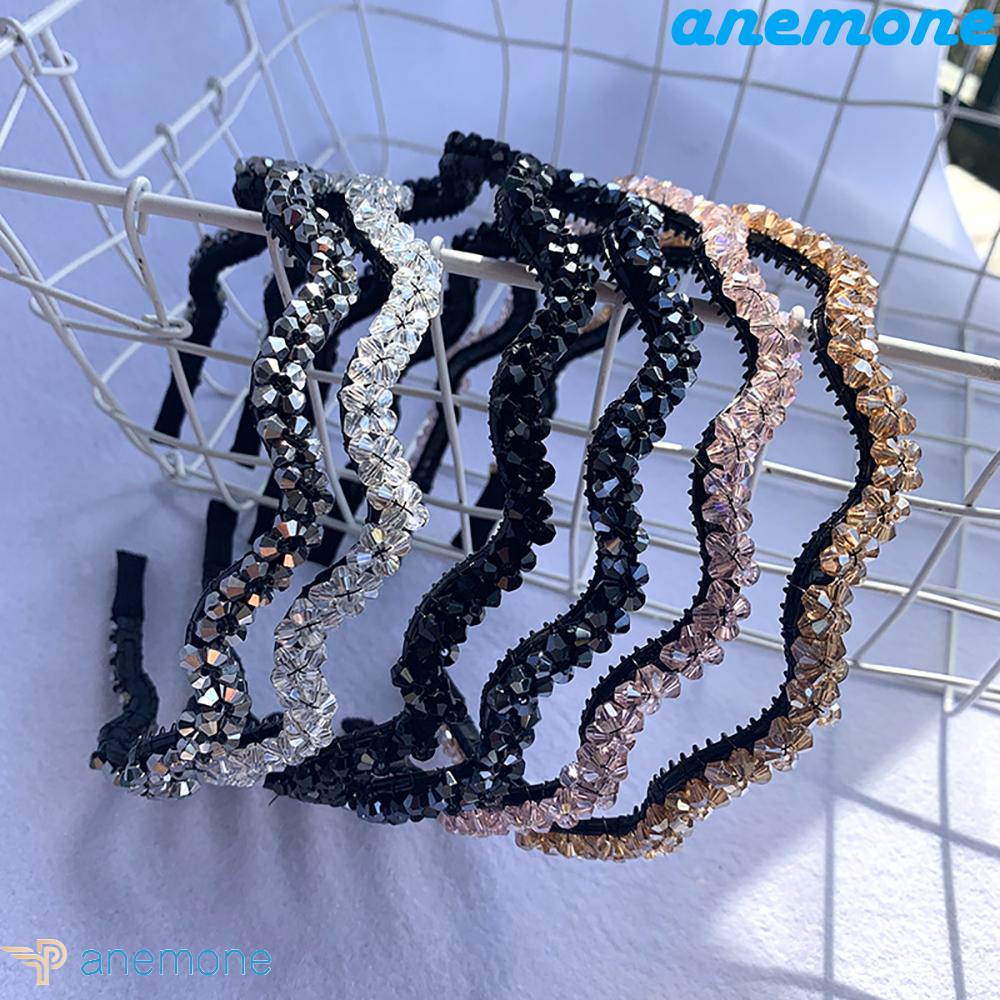ANEMONE Băng Đô Cài Tóc Đính Hạt Pha Lê Sang Trọng