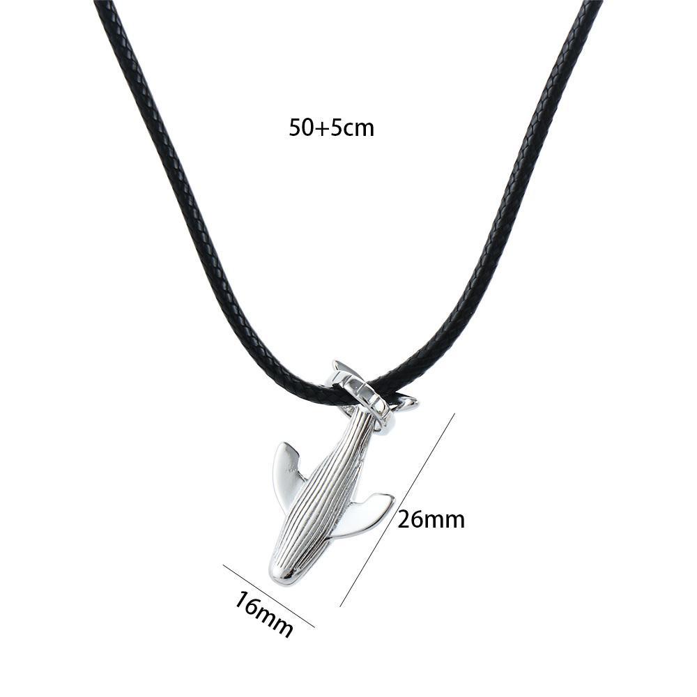 ANEMONE Vòng cổ Mặt Tròn Hình Cá Voi Bằng Kim Loại Phong Cách Punk Hip Hop Thời Trang Cho Nam Và Nữ