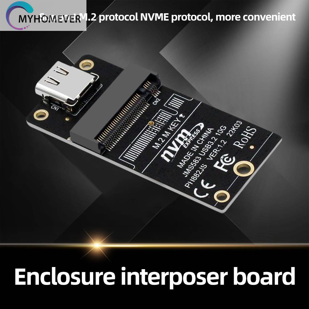 Thẻ Chuyển Đổi NVME M.2 Sang Type-C SSD 10Gbps Hỗ Trợ 2230 2242 2260 2280