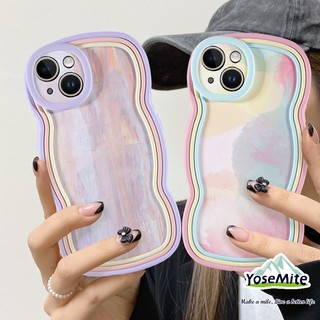 ốp viền sóng iPhone Màu sắc Halo nhuộm Ốp Điện Thoại TPU Cho 14 XR 13 11 12 Pro Max 8 7 6 6S Plus X Xs Max Se 2020 13 12 11