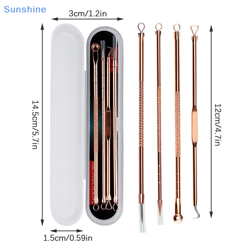 Set 4 Dụng Cụ Nặn Mụn Bằng Inox Tiện Dụng