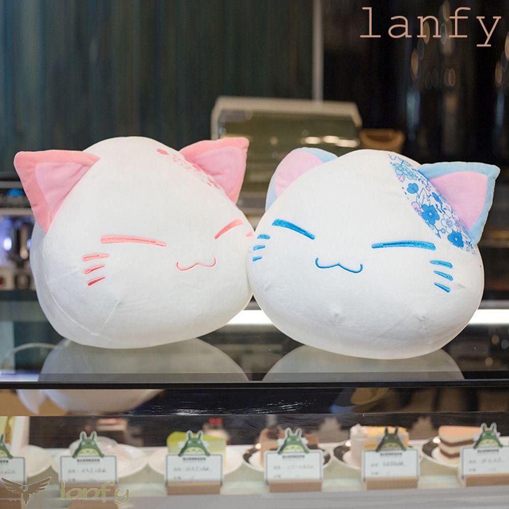 LANFY Mèo Nhồi Bông Mềm Mại Xinh Xắn Dành Cho Bé