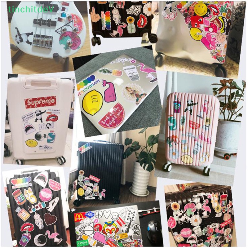 Bộ 50 Miếng Dán Hình Hoa Hướng Dương Chống Thấm Nước Trang Trí Tủ Lạnh / Xe Hơi / Laptop / Xe Máy DIY