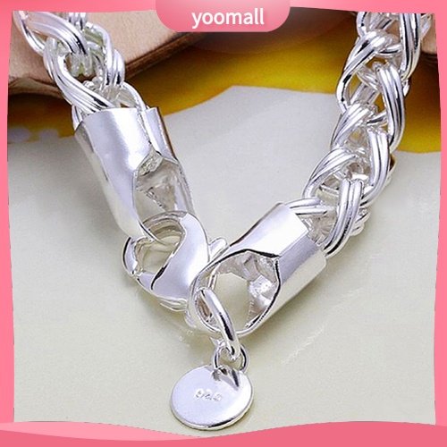 Vòng Tay Mạ Bạc Kiểu Dây Bện Đơn Giản Thời Trang Cho Nữ