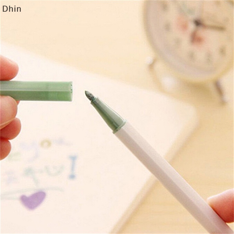 [Dhin] 10Pcs Color Metallic Fine Pen Pencil Marker DIY Album Dauber Pen Set Waterproof COD
