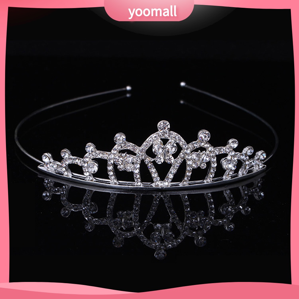 Cài Tóc Hình Vương Miện Đính Đá Xinh Xắn Cho Bé Gái