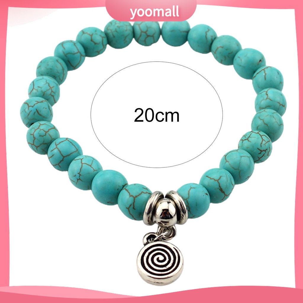 [YM] Vòng Tay Chuỗi Hạt Ngọc Lam Giả Hình Cú Mèo Trang Sức Lâu Trôi Làm Quà Tặng Cho Bạn