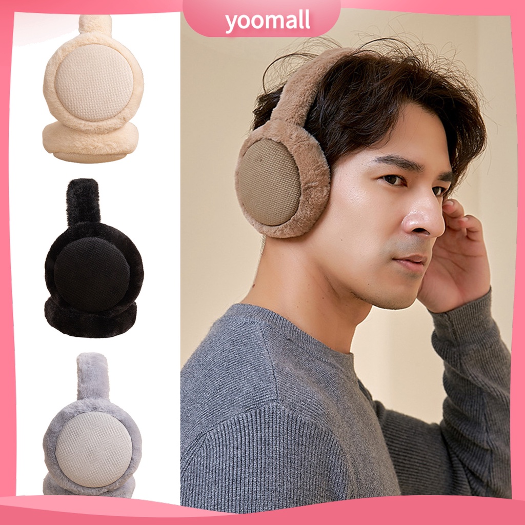 Bông Chụp Tai Giữ Ấm Chống Ngã Màu Sắc Trơn Co Giãn Tốt Có Thể Điều Chỉnh Dành Cho Nam Và Nữ